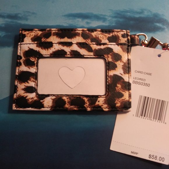 NWT ❤️ Betsey Johnson Leopard Card Case - Picture 2 of 3